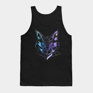 Wild Cat White on Black Tank Top